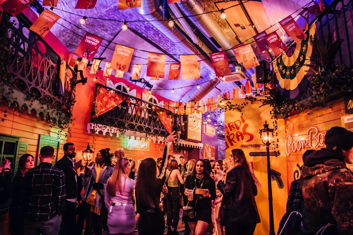 Southern Comfort Mardi Gras annual event with New Orleans-themed production