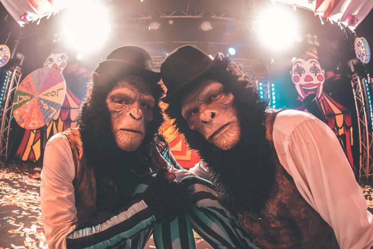 Circus-themed event concept with immersive production and performers