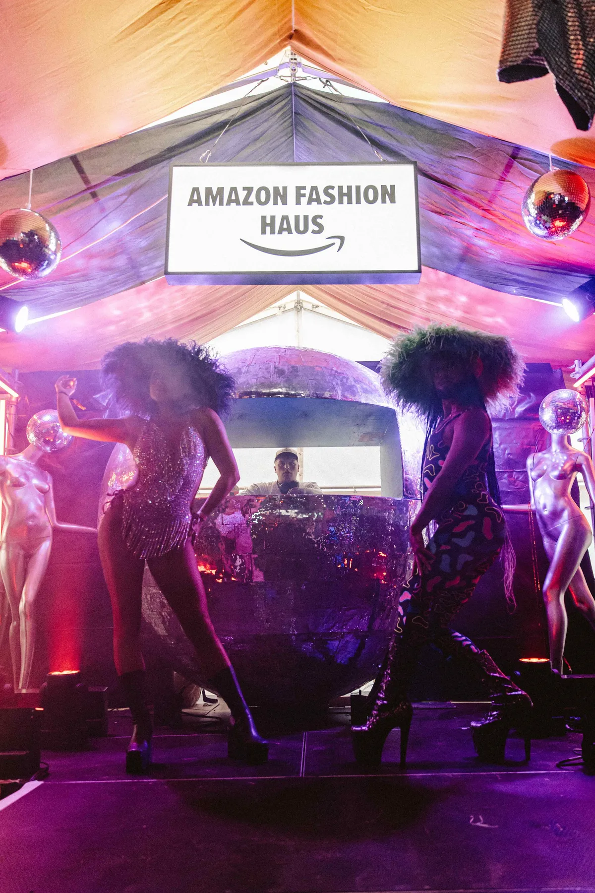 Amazon Fashion Haus bespoke festival micro-venue with immersive brand experience