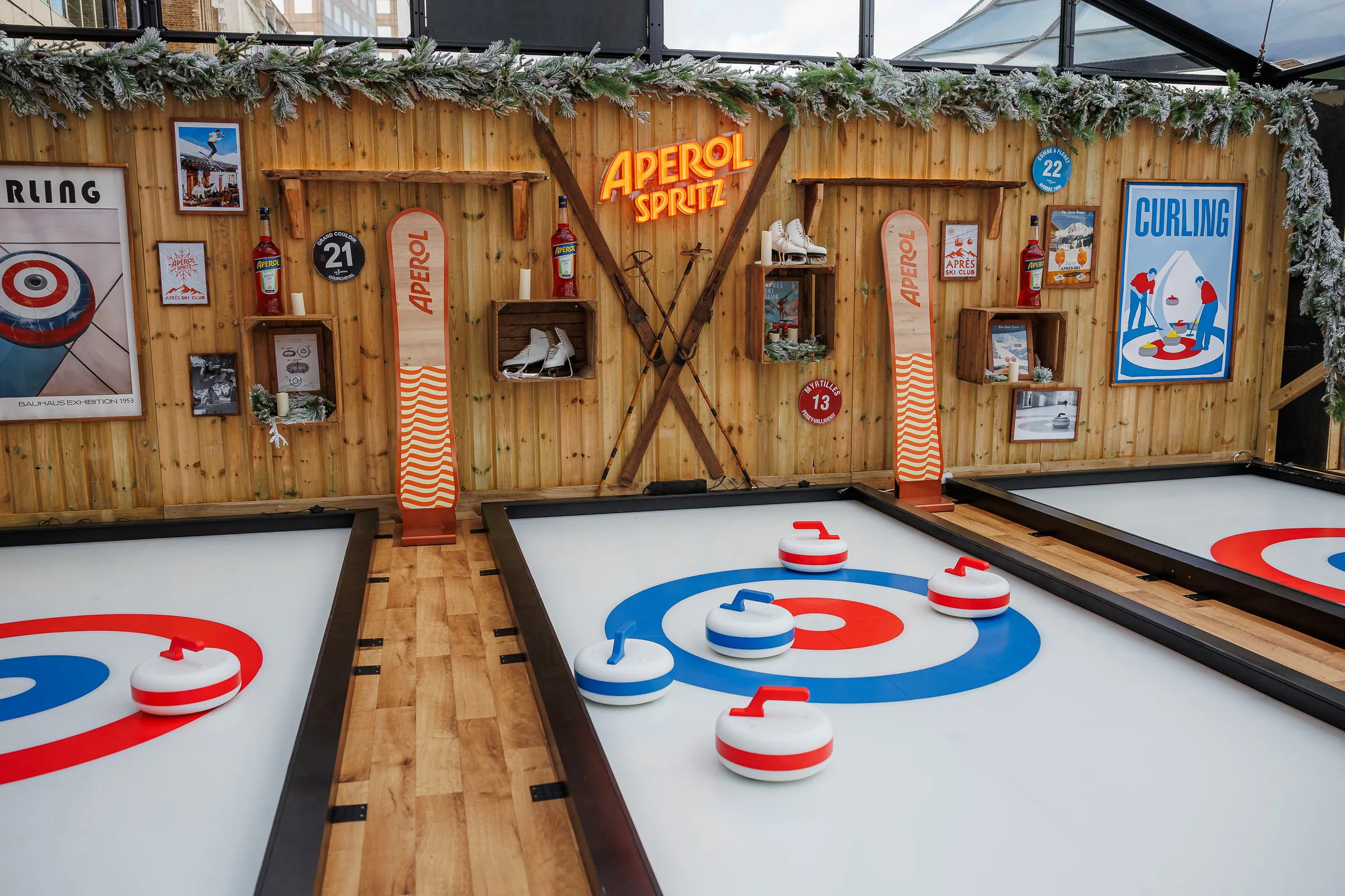 Aperol Spritz Swift Stone Curling pop-up venue London South Bank