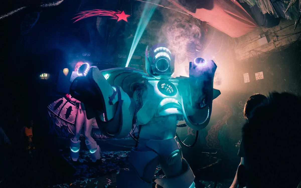Outta Space futuristic intergalactic themed event concept with sci-fi production