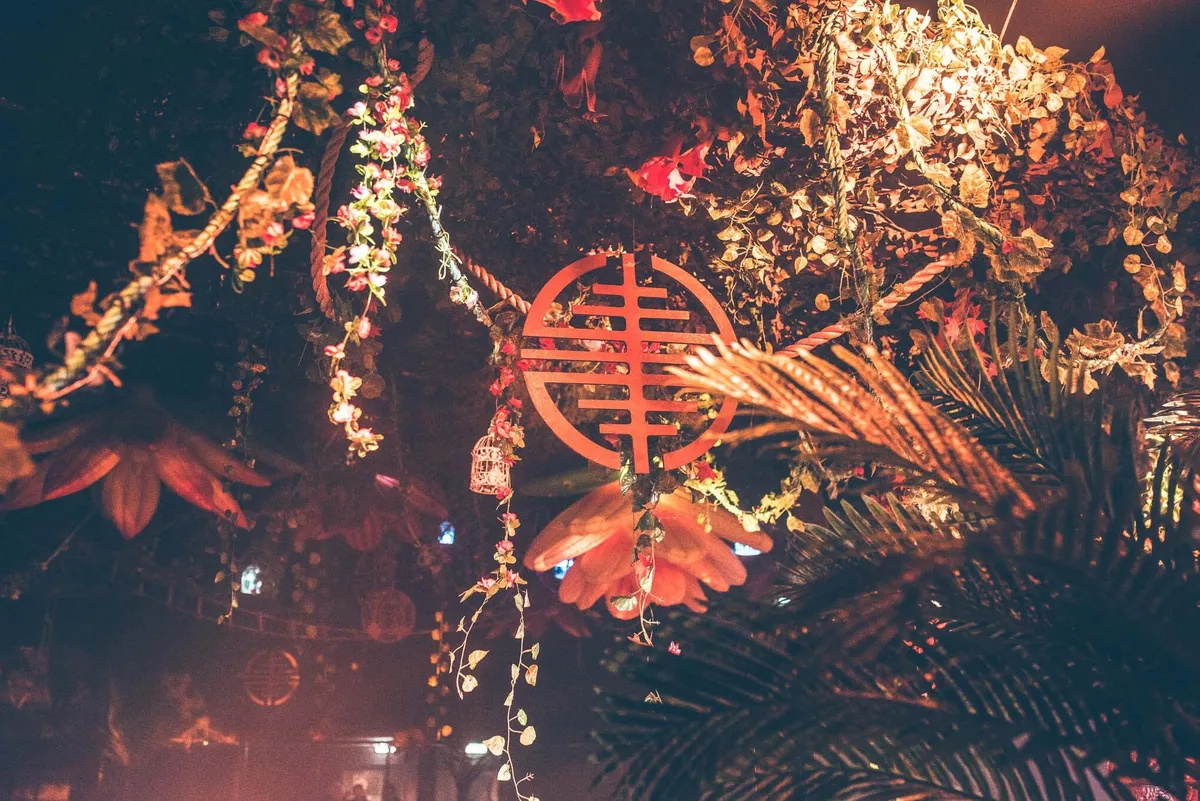Jungle-themed venue decoration and production
