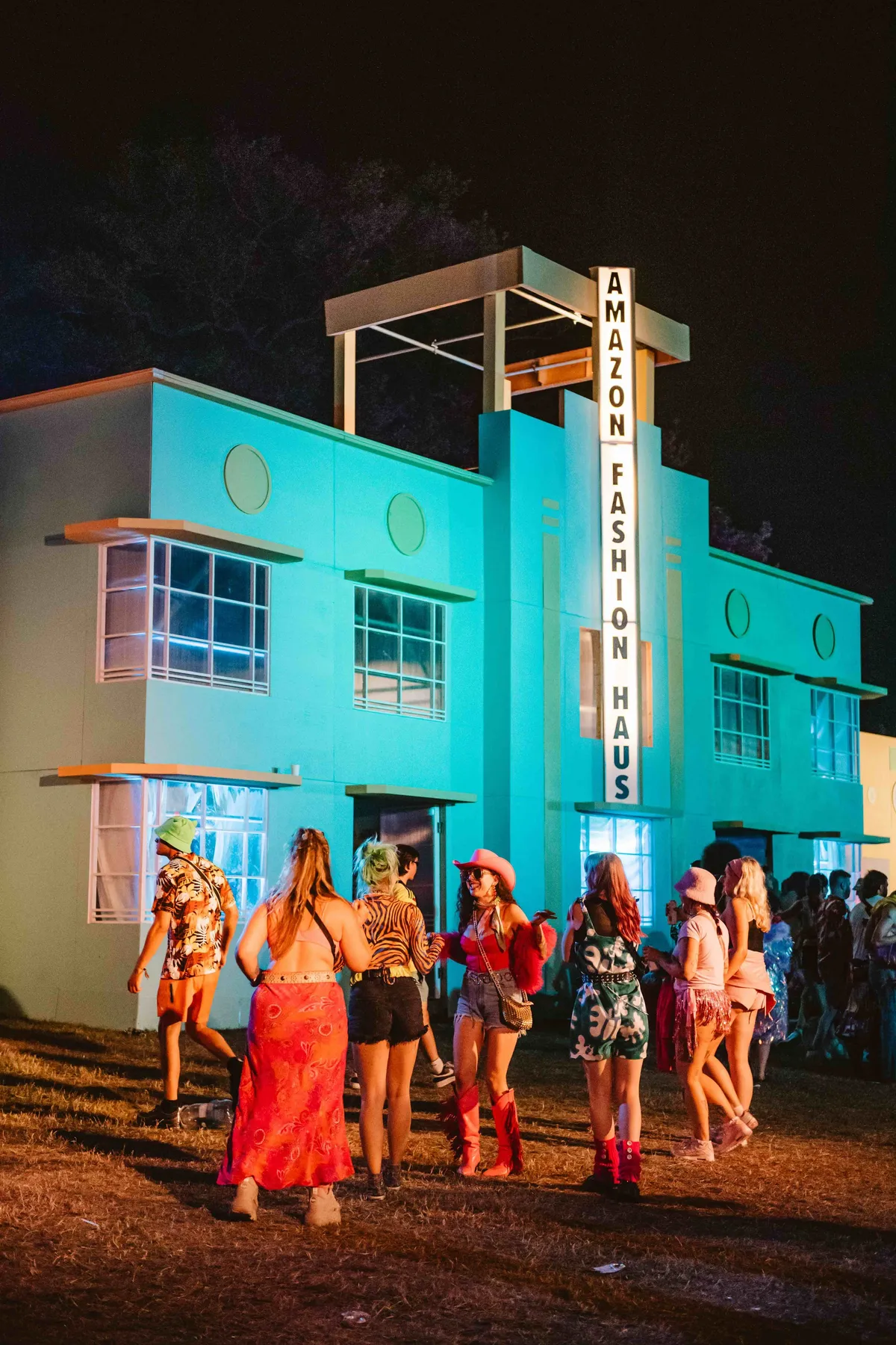 Fashion catwalk at Amazon Fashion Haus festival venue