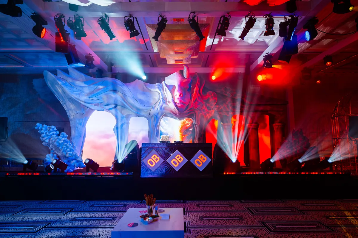 Heaven and Hell themed entrance gates and doors