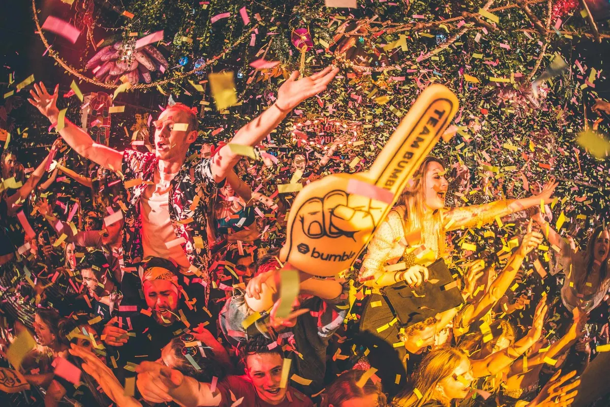 Bumble branded activation room at Cirque Du Soul event