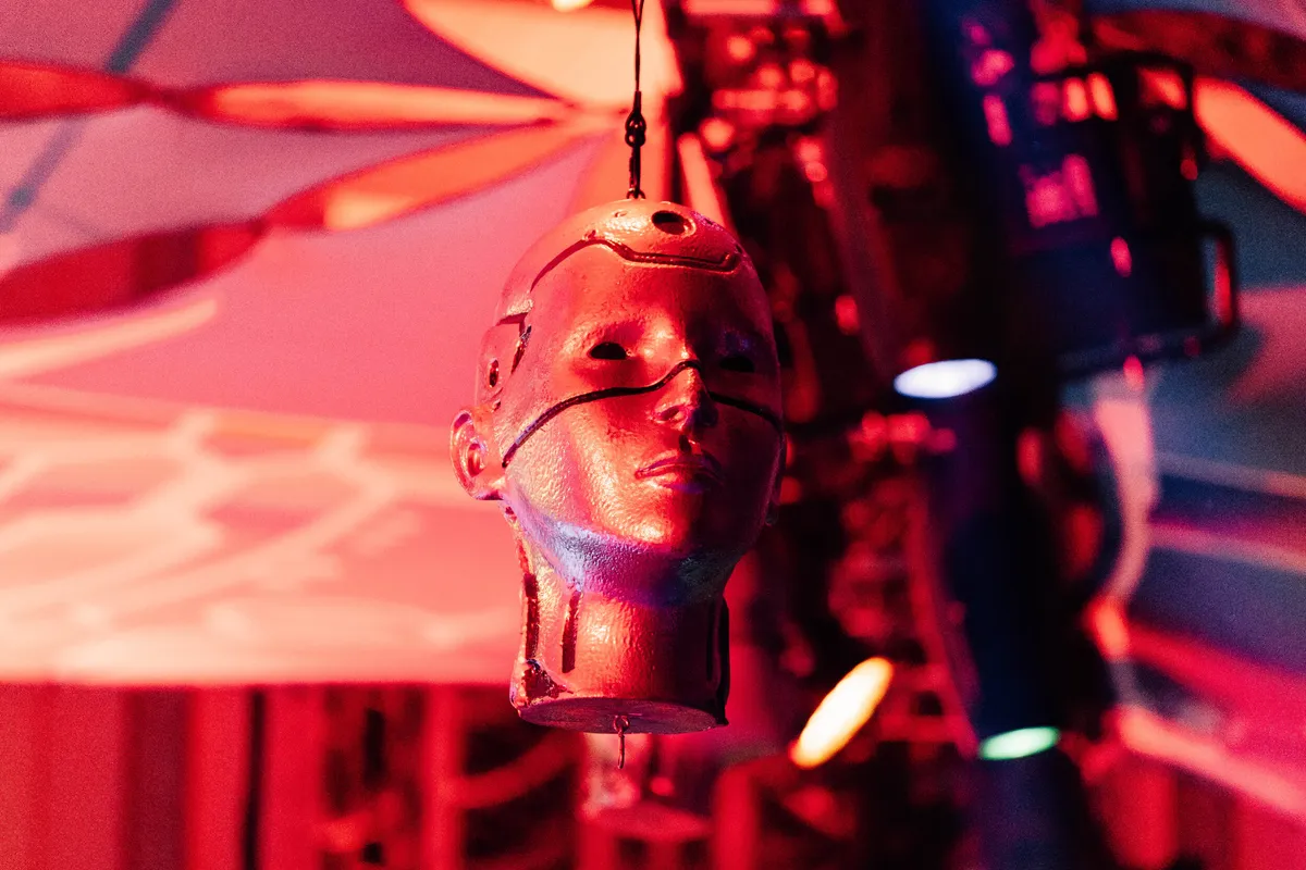 Intergalactic venue decoration and production elements