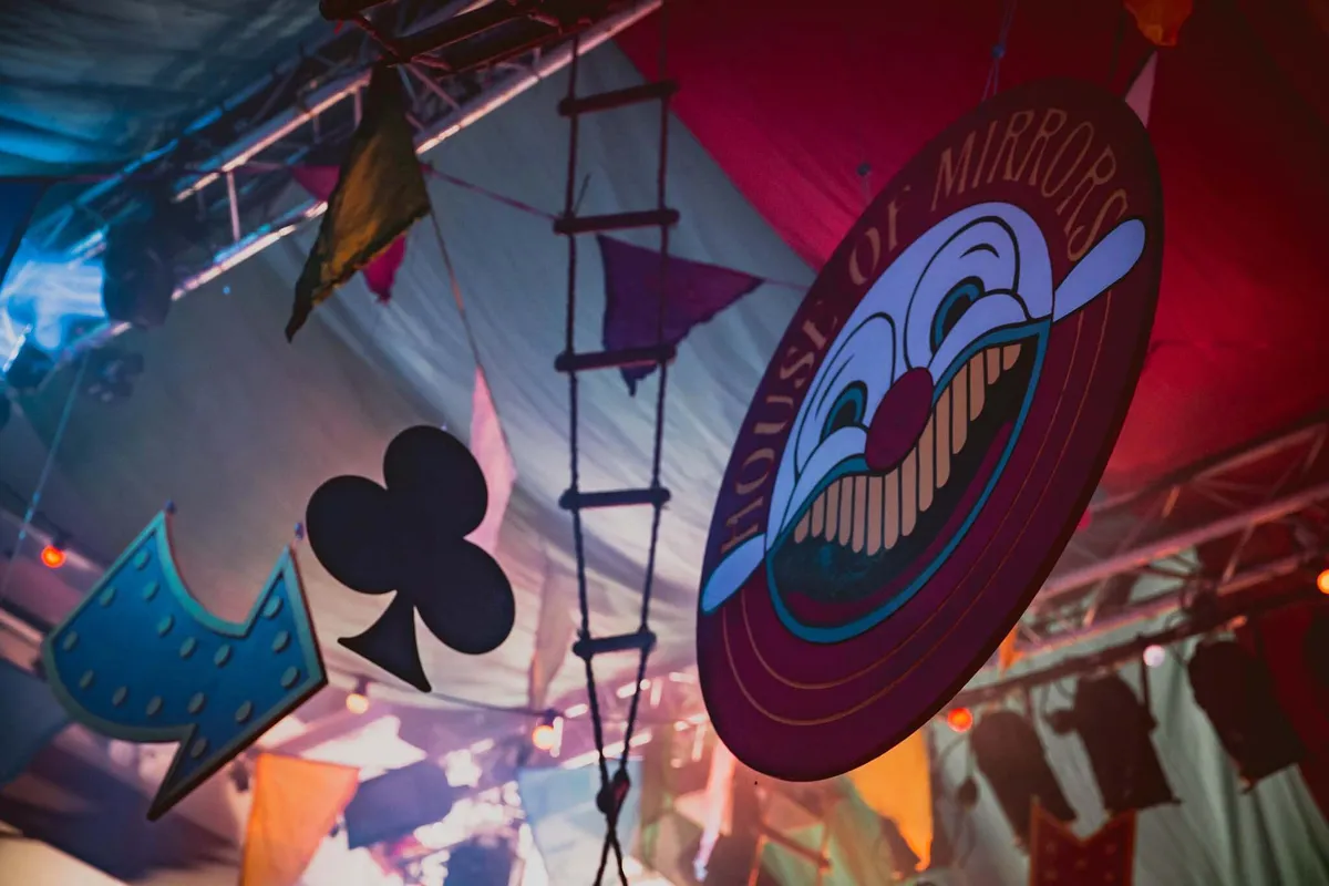 Stage production design for circus-themed activation