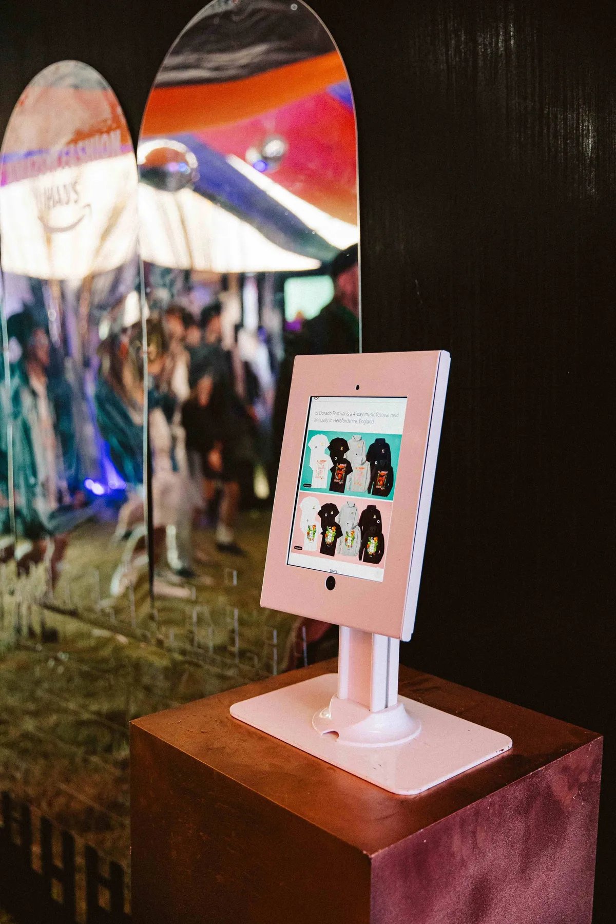Live DJ performance at Amazon Fashion Haus festival stage