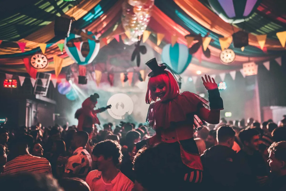 Live music and DJ set at circus event concept