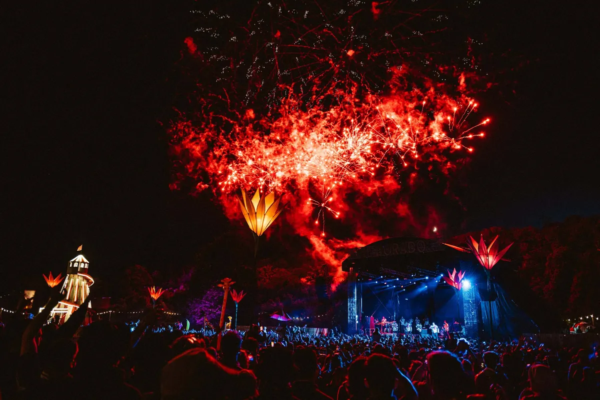 Live music performance at festival main stage