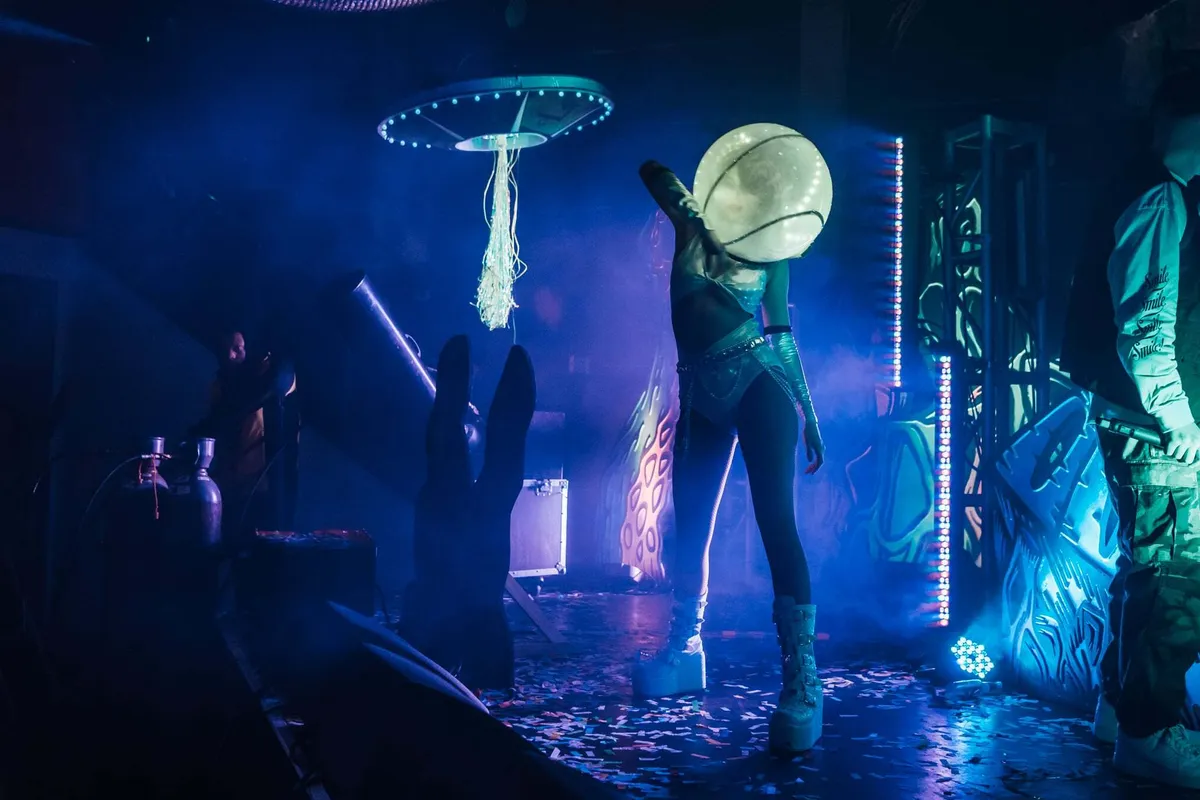 Interactive futuristic event concept for hire