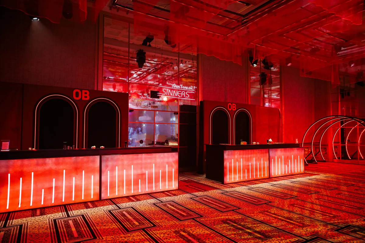 Sound and lighting technical production setup