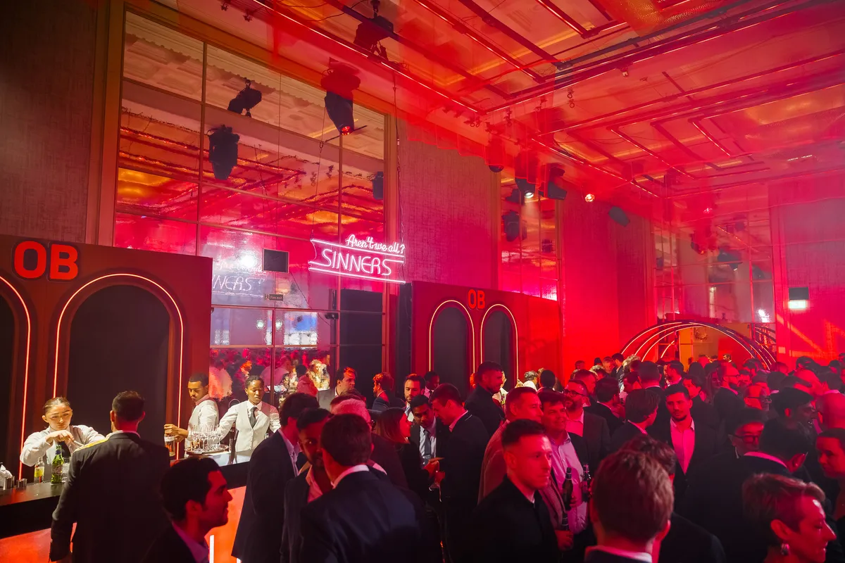 Pre-function space with Almighty character greeting