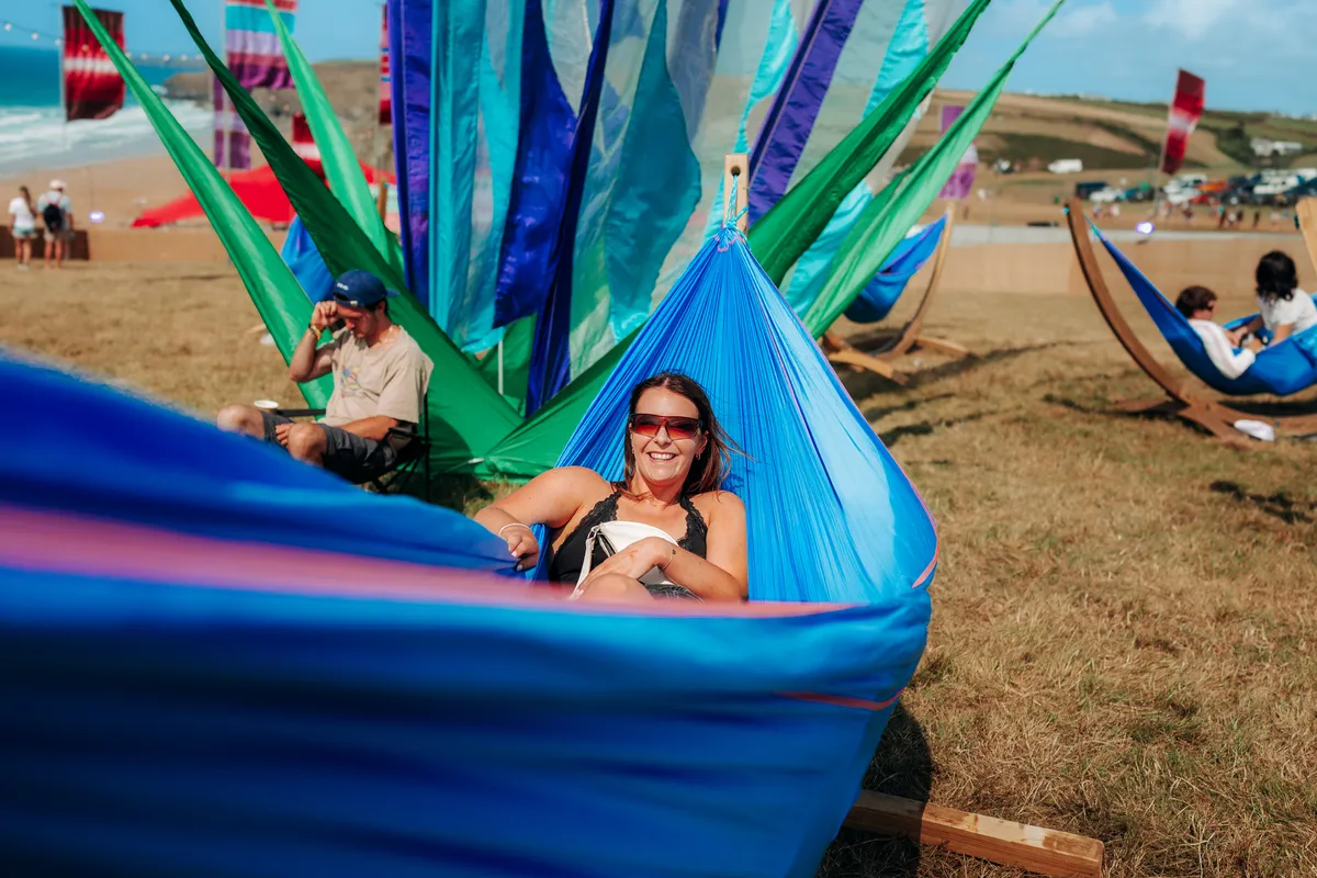 Artist performance at Boardmasters Festival stage